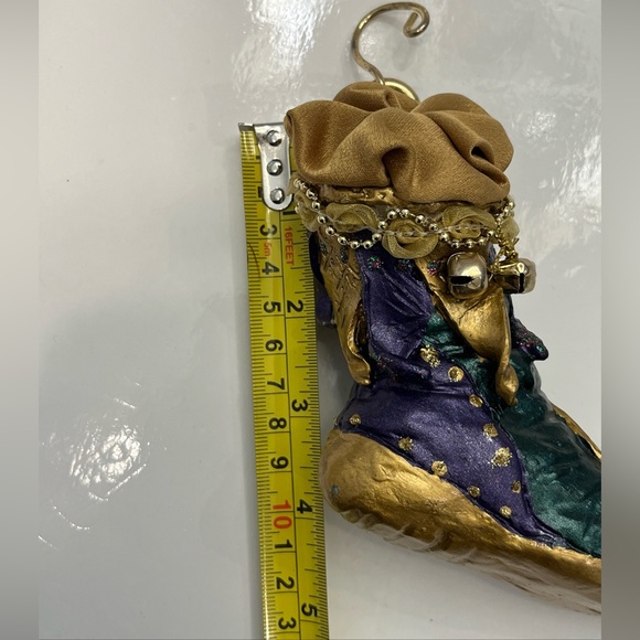 Jacqueline Kent Collection Christmas Royal Stocking Ornament Jester Slipper 2004 - Picture 8 of 16